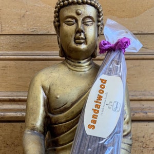 SANDALWOOD Incense Sticks 19 inch Hand Dipped JUMBO Handcrafted Bundle Long Lasting Meditation Aromatherapy Sacred Space Yoga Natural