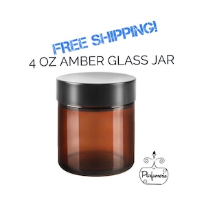 PREMIUM 4 ons. AMBER Glazen Pot Voor Cosmetische Make-up Lotion Schoonheidsproducten GROOTHANDEL Lege Container Private Label Baardbalsem Suiker Scrub Zout