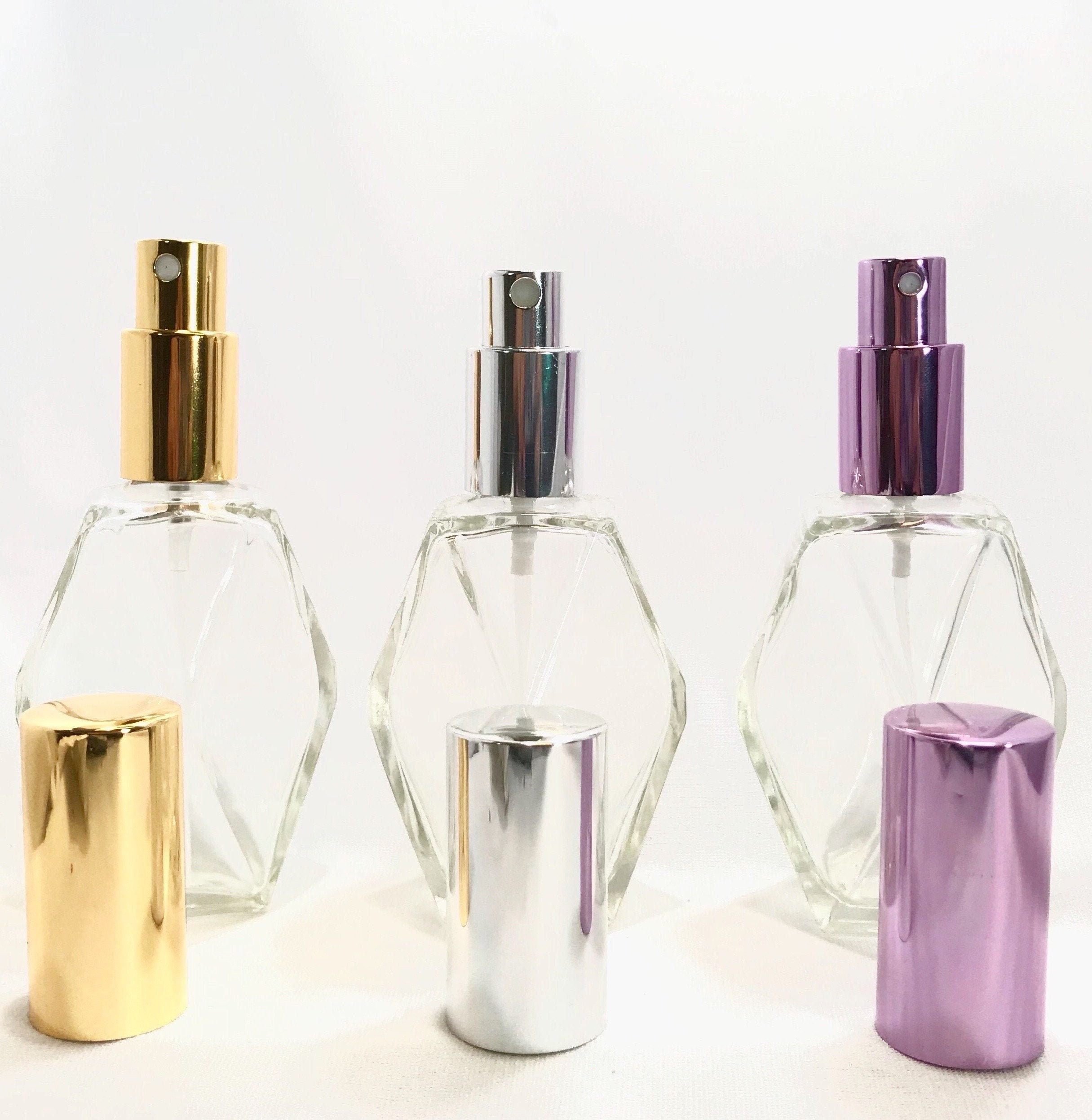 Luxury Perfume Bottle, Spray Bottle, Refillable Atomizer, Empty 1/2, 1, 2 &  4 oz