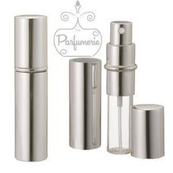 Set of 4: 12 ml. Silver SHINY METALLIC Set of 4 Perfume Atomiser Refillable