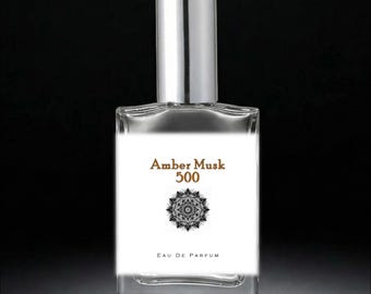 AMBER MUSK 500 - IMPORTED Alcohol-Free Perfume / Warm spices, florals, woods, resins / Caramel, earthy Oil