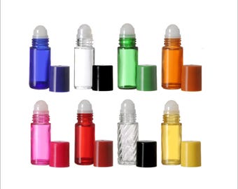 48 Glass Lip Gloss Roller Bottles, Large Essential Oil Roll On, 30ml Perfume Roller, Perfume Travel Bottle, Empty, Wholesale Roller, X Large