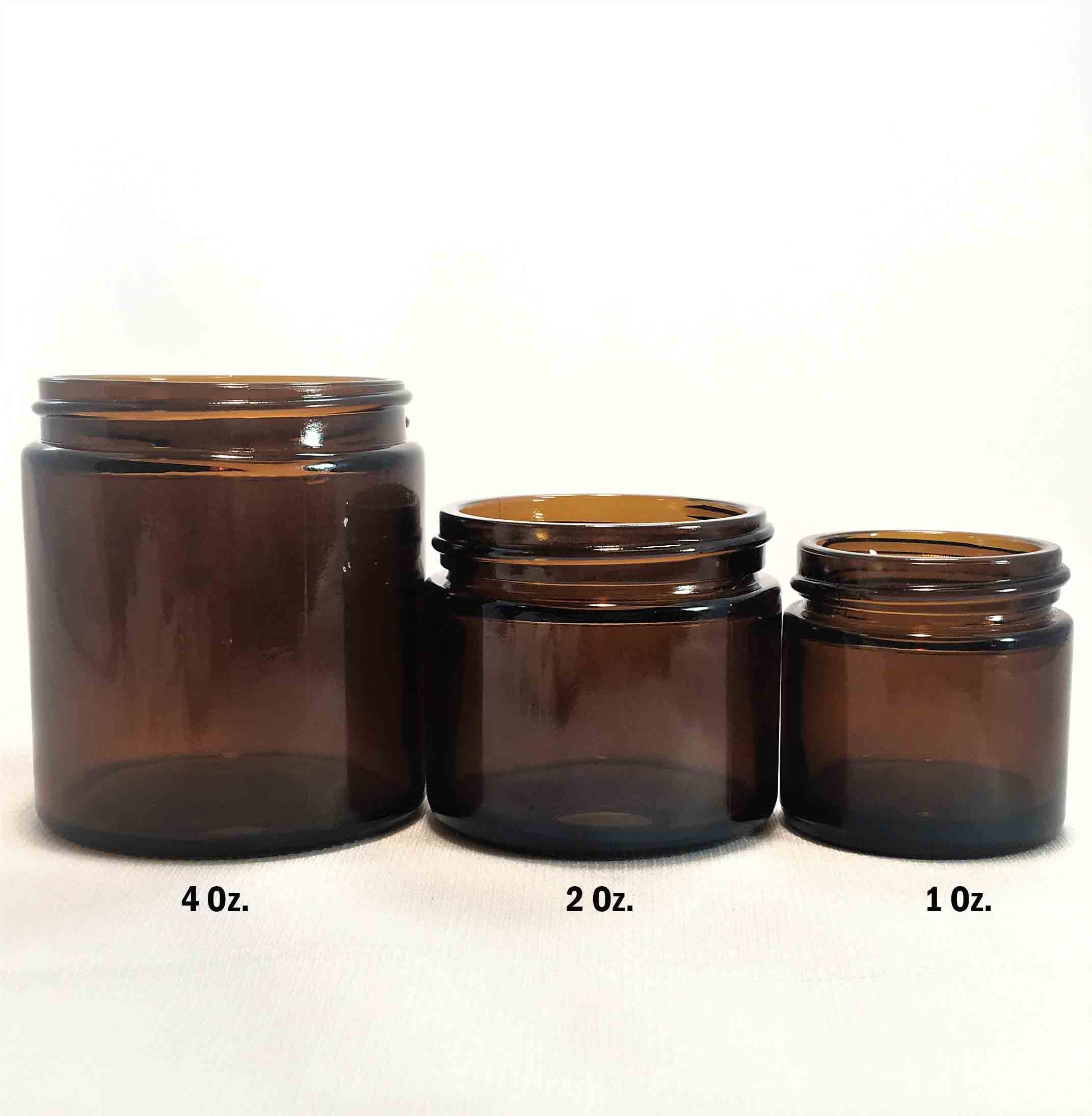 PREMIUM 4 oz. AMBER Glass Jar For Cosmetic Makeup Lotion Etsy