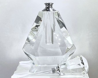 Crystal Perfume Bottle, Refillable Perfume Bottle, French Flair, Keystone Top, Glass Perfume Bottle, Perfume Oil Bottle, Unisex Gift Bottle