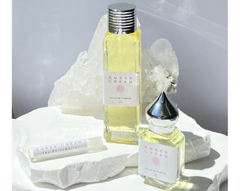 AMBER CREAM Premium Perfume Oil / Alcohol-Free / Cruelty-Free / Golden Amber, White  Musk, Sweet Vanilla Cream, Cardamom, Musk, Sandalwood