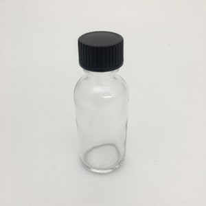 Clear Glass 1 oz. Boston Round Bottle. This is a great Travel Perfume Bottle.