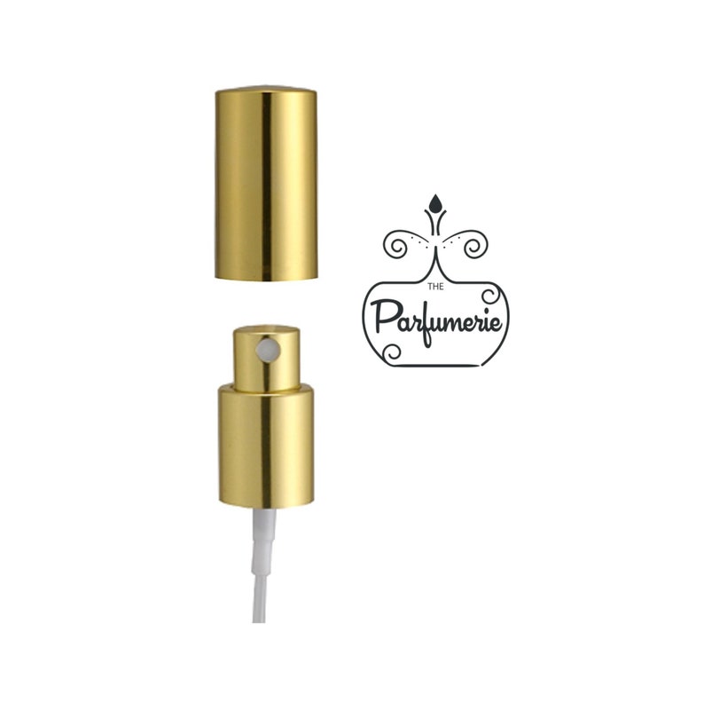 The Parfumerie offers gold spray pumps for perfume bottles.