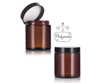 Frasco de vidrio ámbar de 113 ml para cosméticos, maquillaje, loción, artículos de belleza, envase vacío premium al por mayor, marca privada, bálsamo para barba, exfoliante de azúcar, sal.