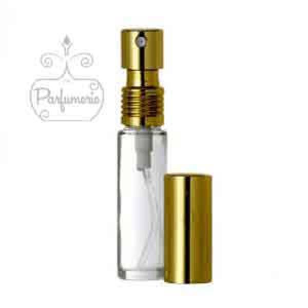 3 - Perfume Cologne Spray 1/3 oz. Atomizer Refillable Clear Plain Glass Purse Travel Size GOLD METALLIC Top Mist Gym Bag Accessories