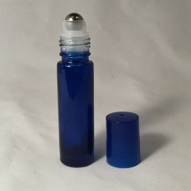 ROLL On Perfume Glass Bottles STAINLESS Steel Roller 1/3 oz 10 Etsy