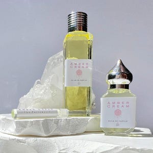 AMBER CREAM Premium Perfume Oil / Alcohol-Free / Cruelty-Free / Golden Amber, White  Musk, Sweet Vanilla Cream, Cardamom, Musk, Sandalwood