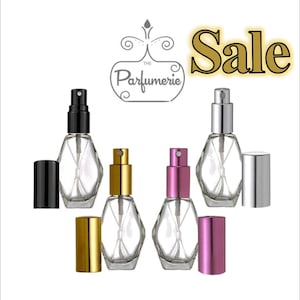 PERFUME SPRAY ATOMIZER, Diamond Shape 2 oz.(60 ml) Refillable Cologne Bottle, Leak Proof Bottle, Luxury Perfume Bottle, Travel (Qty 48, 96)