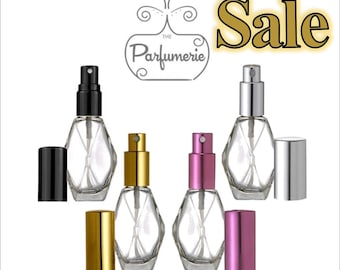 Atomizador de perfume en aerosol, forma de diamante, 60 ml (2 oz), rellenable, a prueba de fugas, de lujo, para viaje (cantidad: 48, 96)