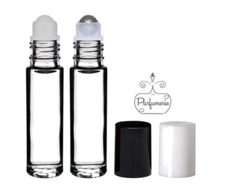 Botellas roll-on, brillo labial de 10 ml, botella de perfume (cantidad 6), botellas roll-on para aceites esenciales, botellas de perfume de viaje, opciones de roll-on/tapa