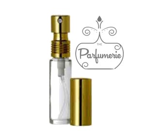 1/3 oz. 10 ml Perfume Cologne Spray Atomizer Plain Glass Refillable Purse & Travel Size GOLD METALLIC Top Fine Mist Aromatherapy Gift Idea