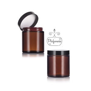 6 pack PREMIUM 4 oz. LUXURY AMBER Glass Cosmetic Jar, Beard Balm Wholesale, Private Label Scrub, Packaging Jars, Sugar Scrub, Salt, Spices