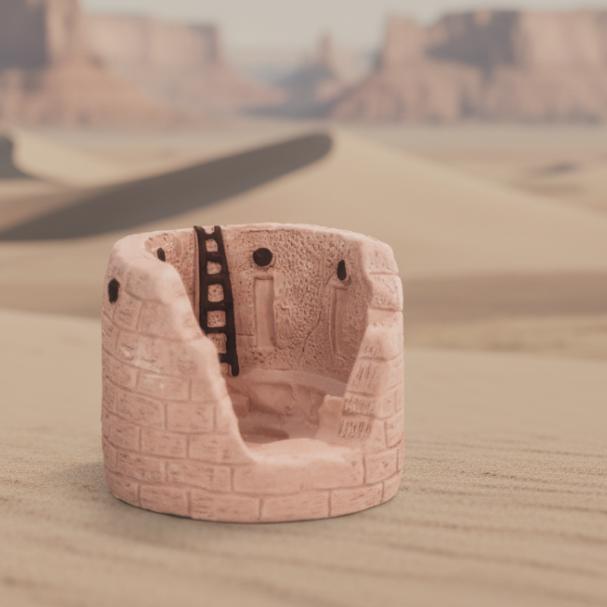 Handmade Kiva Incense Burner With Natural Piñon Incense
