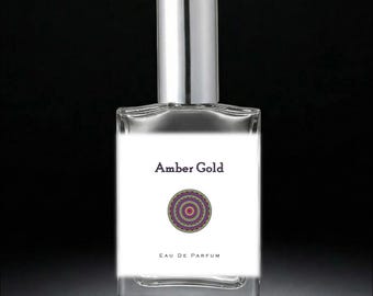AMBER GOLD Alcohol-Free Perfume / Cruelty-Free Fragrance / Amber, Vanilla, Sandalwood Unisex Oil
