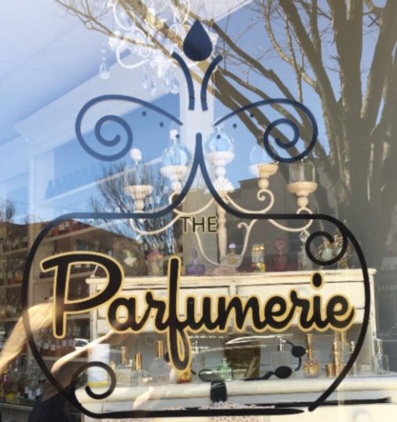 The Parfumerie Logo from the Store Front Window in Danbury, CT.