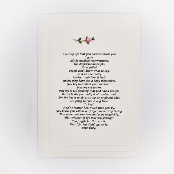 Infant Loss Card - Etsy