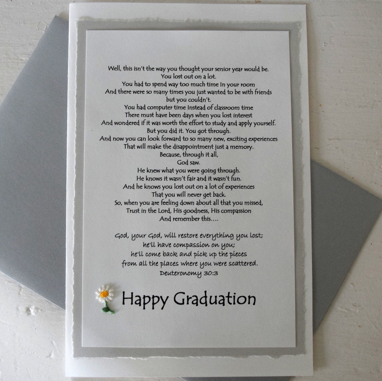 Graduation Card Christian with Scripture 2021 High School | Etsy