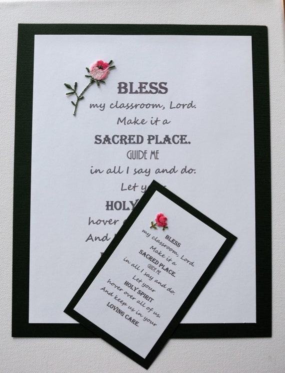 Teacher Prayer, Poster, Decor,  Religious Wall Art, Sunday School Print