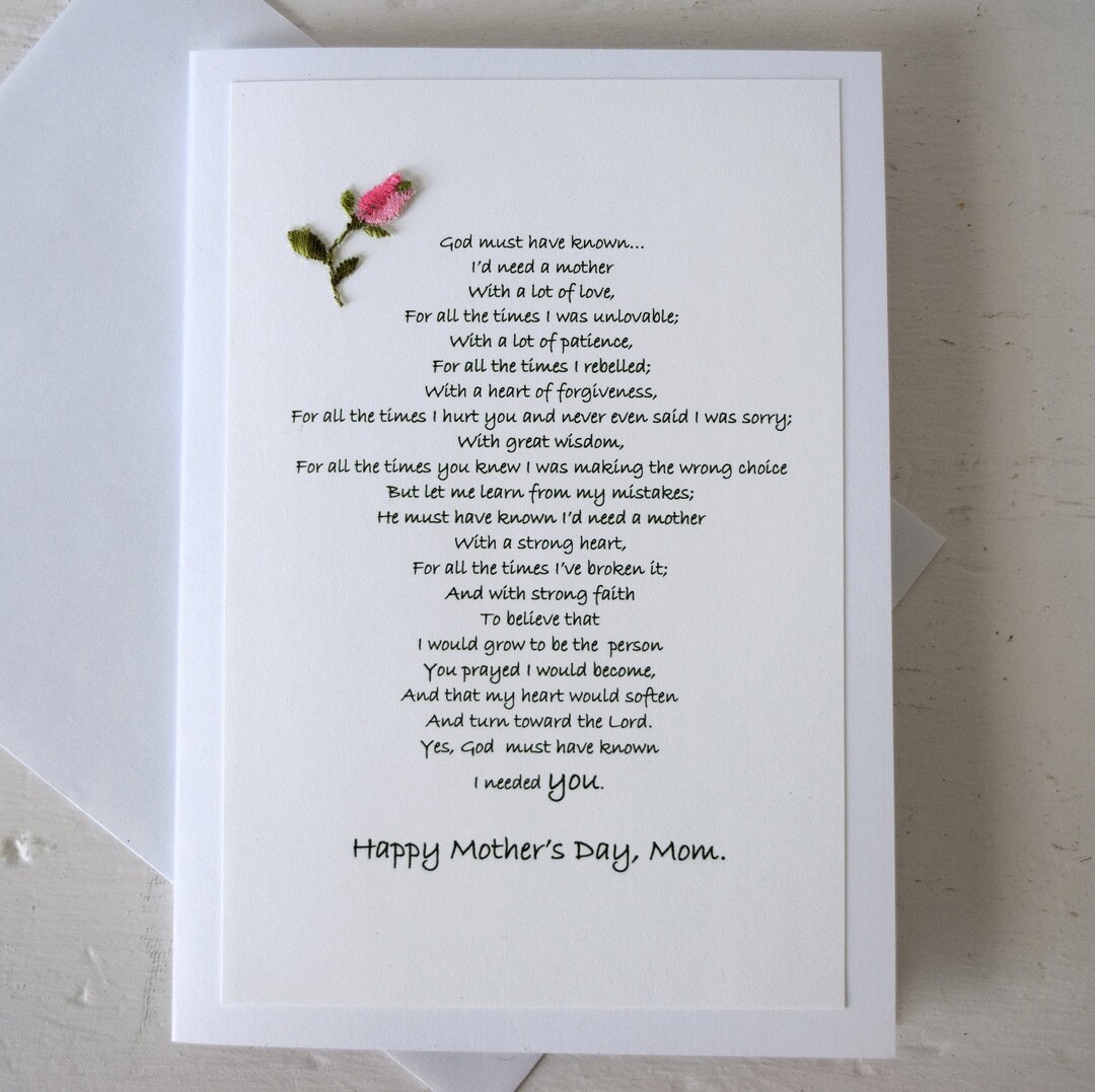 Mother's Day Card, Religious, I Love You Mom, Christian, Sentimental, I ...