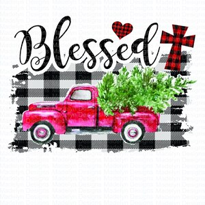 Benedetto camion di Natale vintage con plaid di bufalo