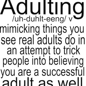 adulting definition