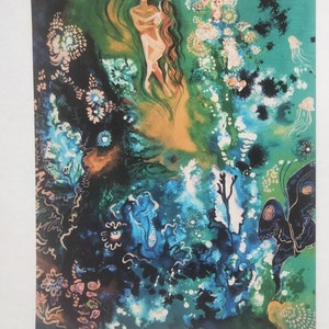 Carte postale aimantée, magnet illustré avec amoureux, carte magnétique artistique originale