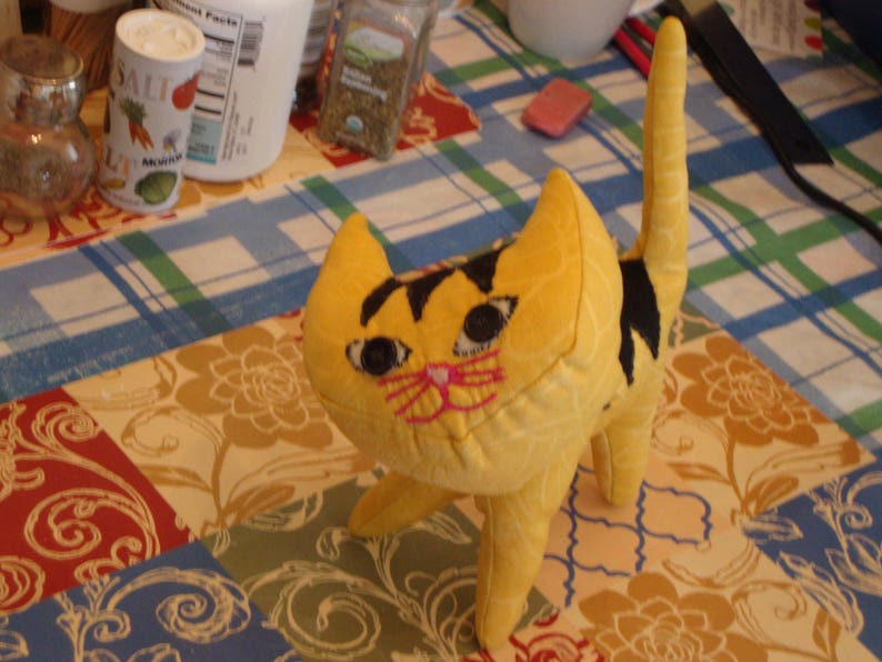 Kitty Cat Striped Plush Stuffed Animal Doll