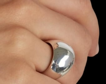 High Domed Sterling Silver Statement Ring