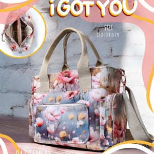 I Got You – Organizer Bag Schnittmuster als PDF zum Selbernähen, Nähanleitung eckige Umhängetasche