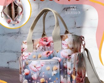 I Got You – Organizer Bag sewing pattern as PDF for sewing yourself, sewing instructions for a square shoulder bag