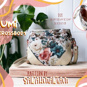Taschen SchnittmusterAzumi Crossbody | Anleitung Umhängetasche nähen | Schnittmuster DIY Umhängetasche | Bag sewing Pattern