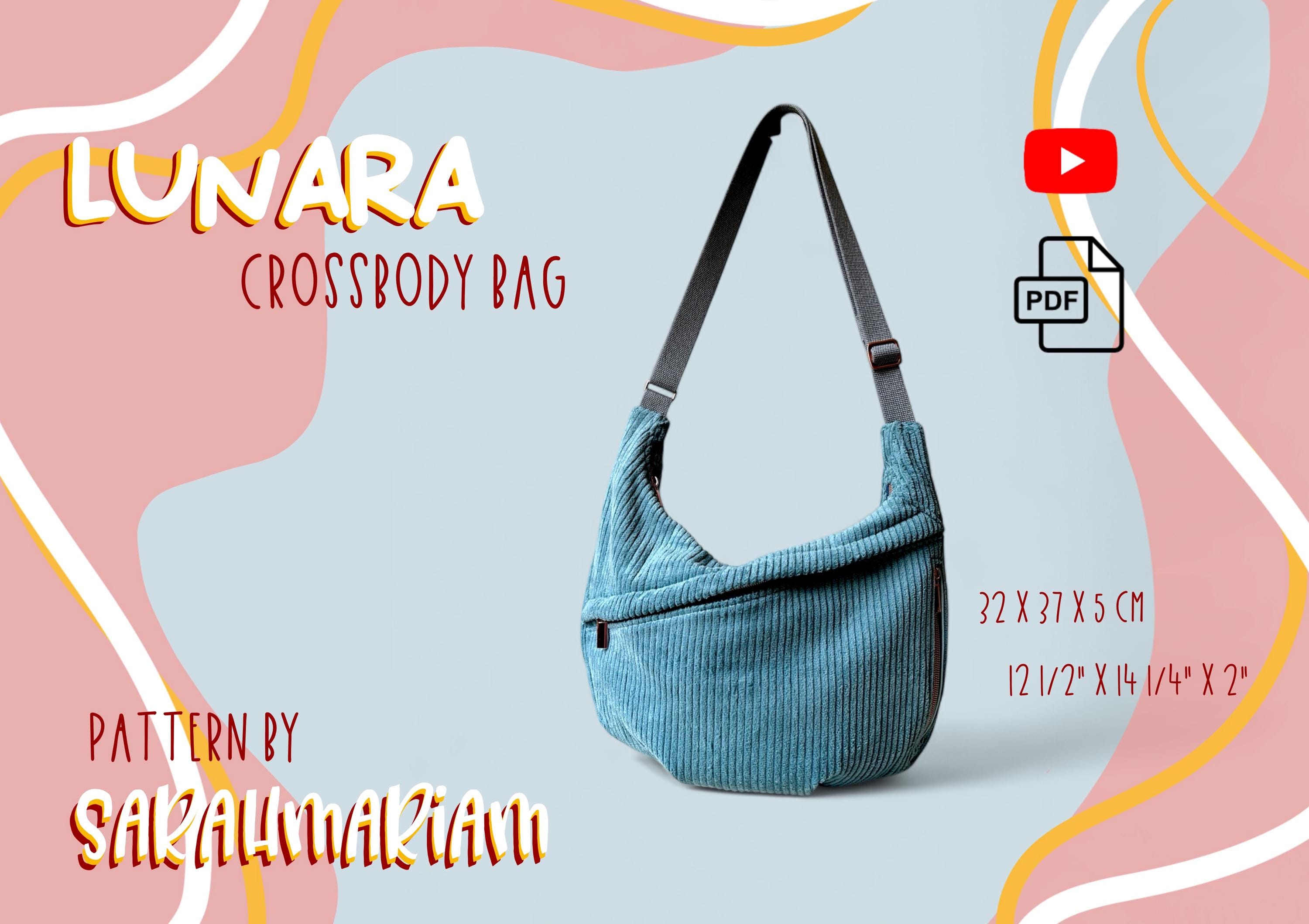 Lunara Crossbody Bag Sewing Pattern | Crescent Bag Instructions | DIY ...