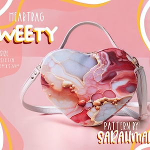 Valentinstag Schnittmuster Herztasche Sweety | Anleitung herzförmige Umhängetasche  nähen | Schnittmuster DIY crossbody | bag sewing Pattern
