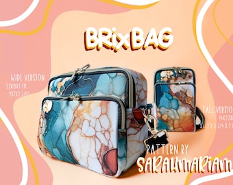 Bags sewing pattern Brix Bag | Instructions for sewing a shoulder bag | DIY Crossbody Sewing Pattern | Bag pattern shoulder bags