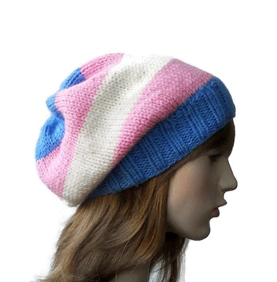 Transgender Pride Hat Trans Flag Beanie Transgender Etsy