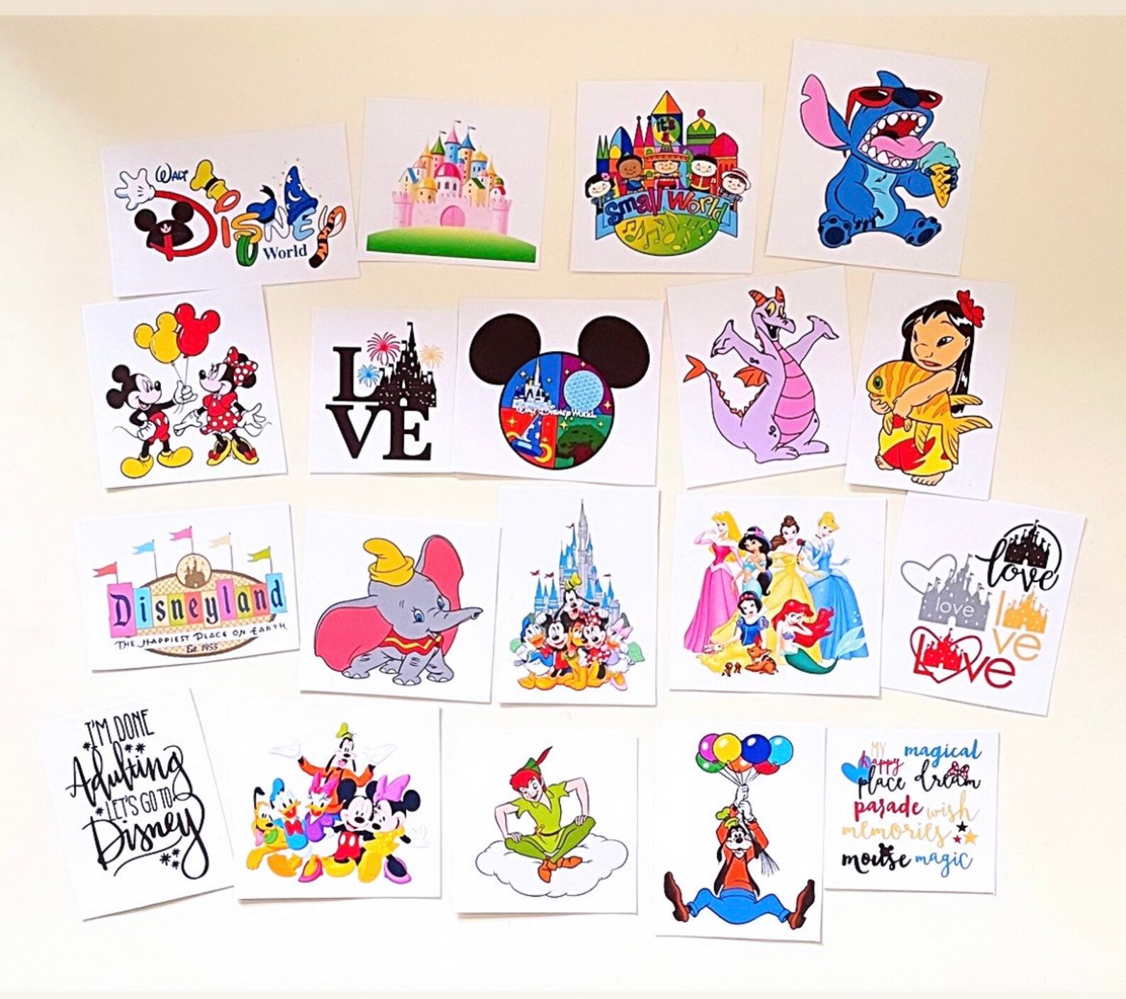 Disneyland Disneyworld Scrapbook Stickers Parc dattractions Etsy