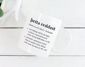 Þetta Reddast Mug, Iceland Mug, Icelandic Saying, Inspirational Phrase Mug, Birthday Gift, Housewarming, Coffee Tea Mug, Home Office Mug