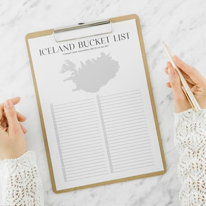 Islanda Bucket List, Islanda Pianificazione, Islanda Travel Planner Itinerario, Islanda Wishlist Planner Sheet, Bucket List Digitale, Stampa e Pianifica