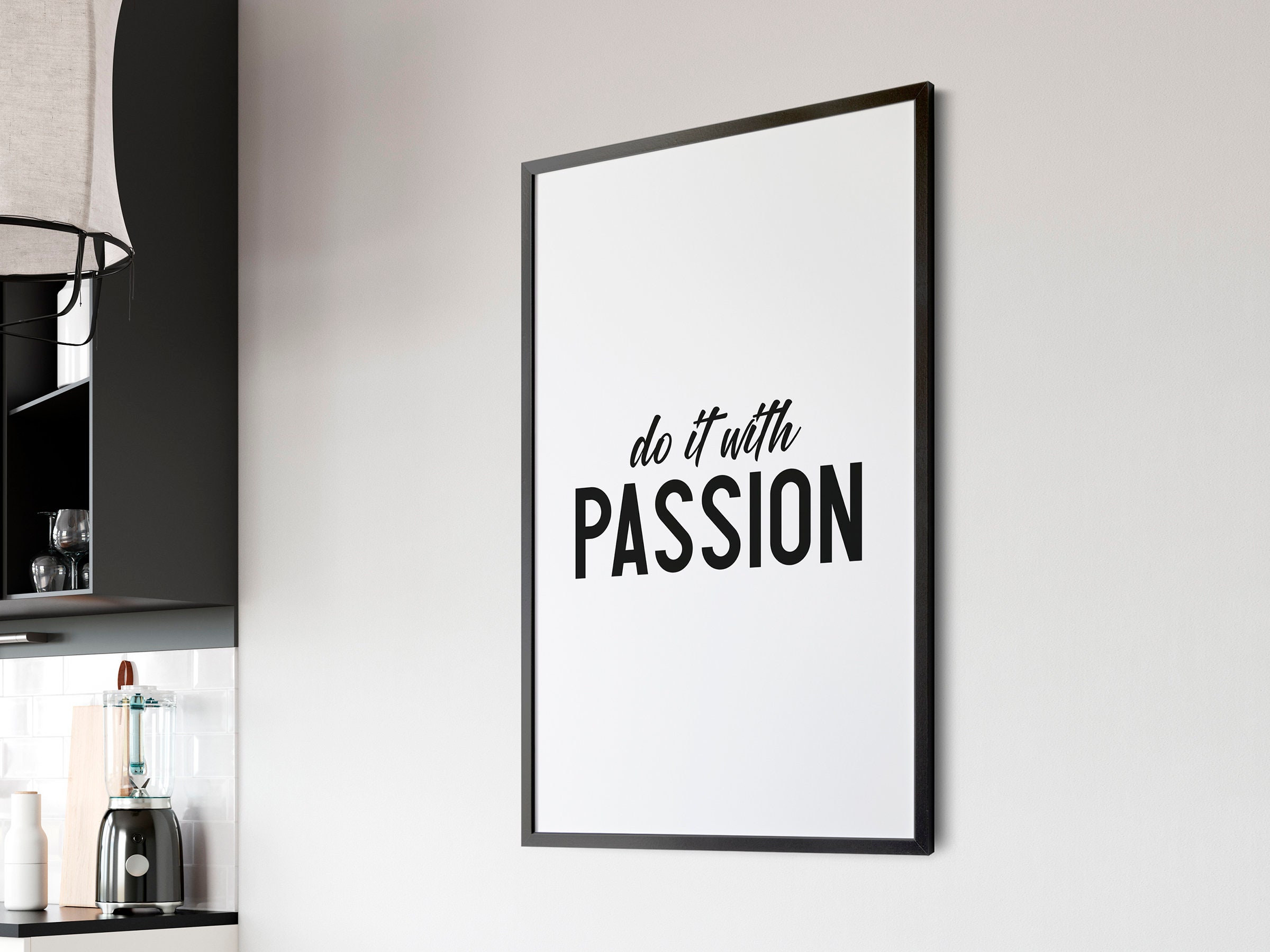 Do It With Passion Digital Poster Motivational Quote Print Etsy