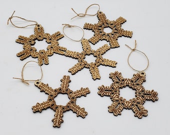 Personalized Custom Name Snowflake Christmas Tree Ornament Each Unique