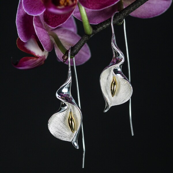 Sterling Silver Calla Lily - Etsy