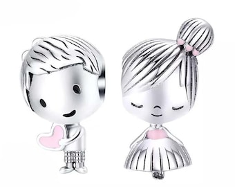 7 little boy and girl charms