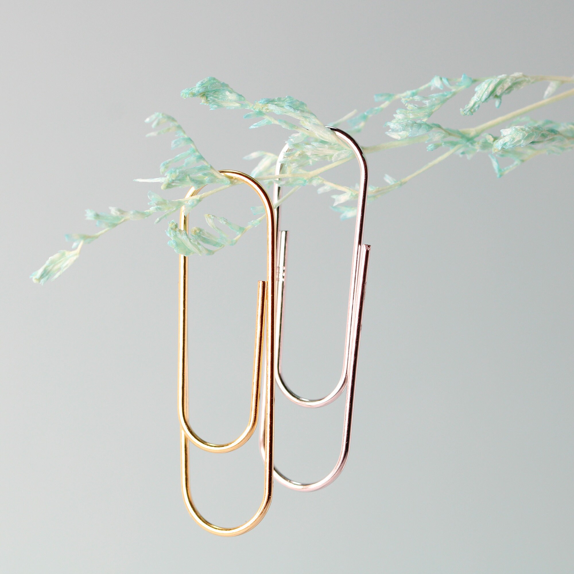 925 Sterling Silver Unique Paper Clip Earrings Minimalist Etsy