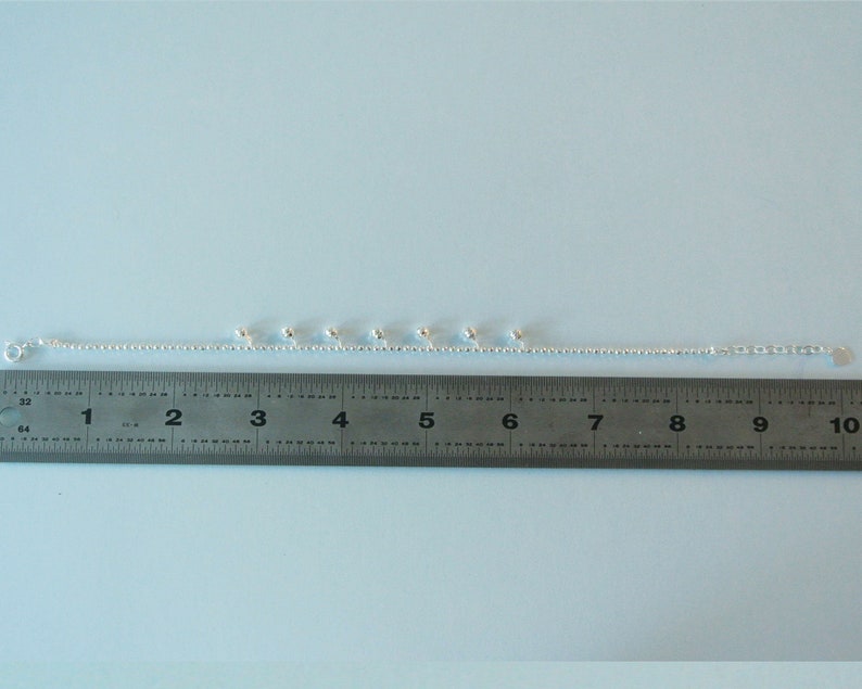 925 sterling silver ball charms dazzling ankle bracelet women ball charms anklet