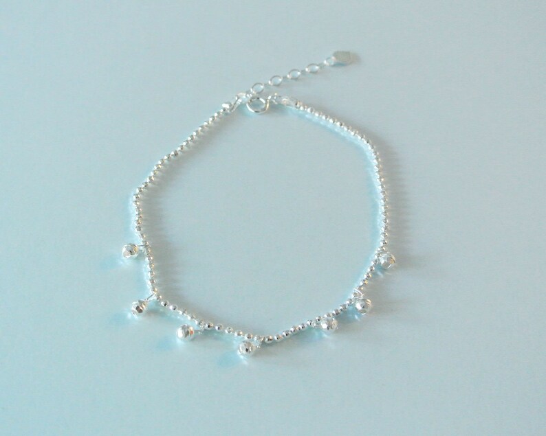 925 sterling silver ball charms dazzling ankle bracelet women ball charms anklet