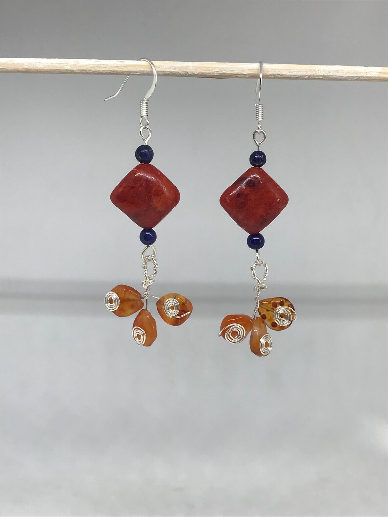 Reiki-infused Red Coral earrings image 2